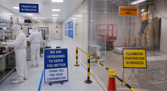 How to Continue Operation While Your Cleanroom Is Under Construction